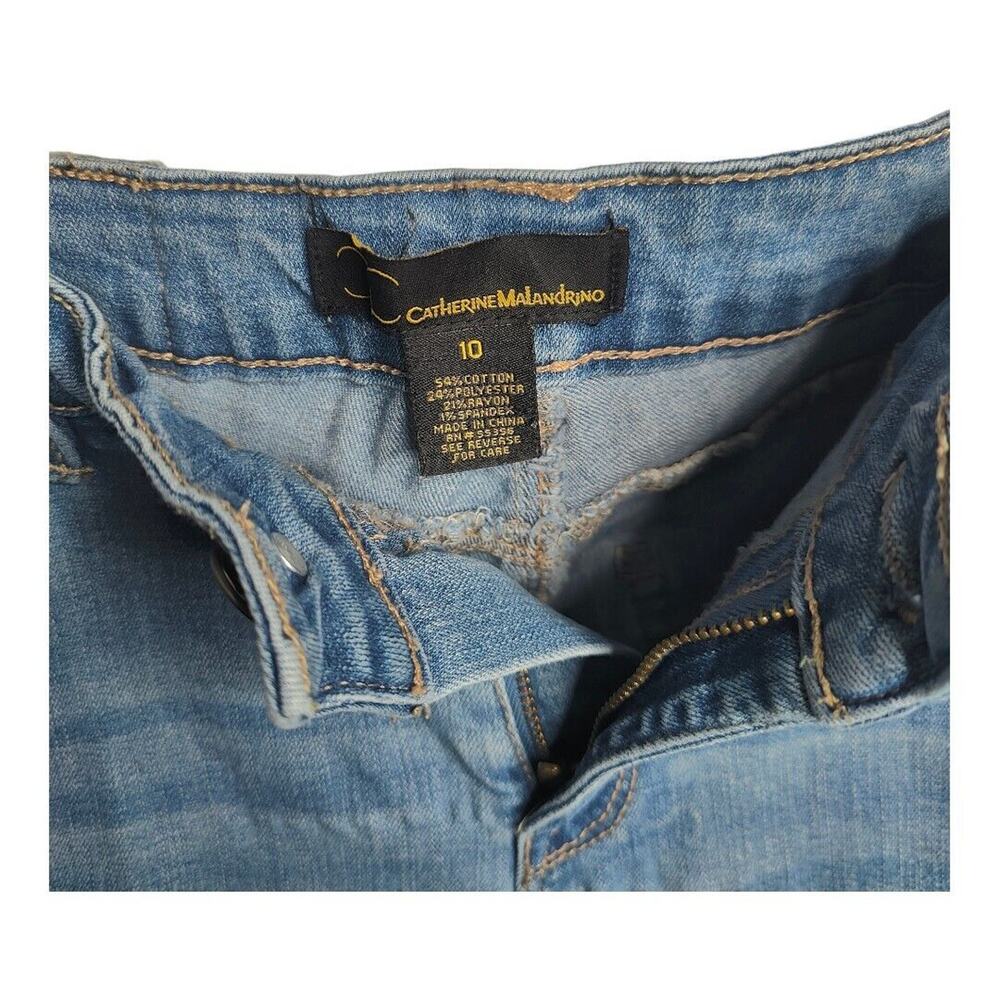 Catherine Malandrino Womens Size 10 Stretchy Skinny Denim Blue Jeans - Picture 3 of 4